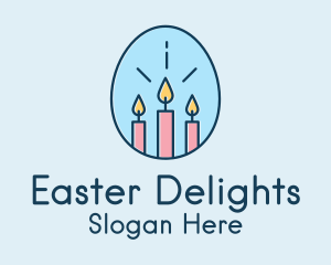 Easter Egg Candles  logo design