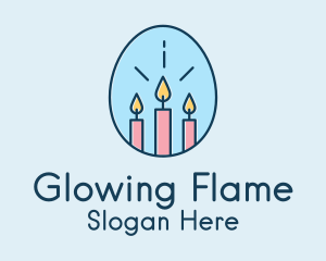 Easter Egg Candles  logo design