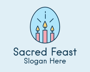 Easter Egg Candles  logo design