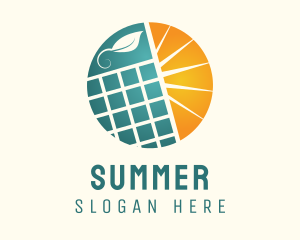 Natural Solar Panel logo design