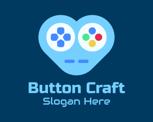 Buttons - Heart Game Controller logo design