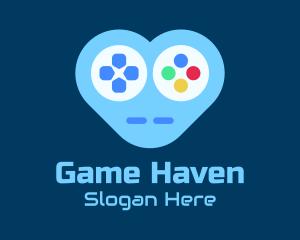 Heart Game Controller  logo design