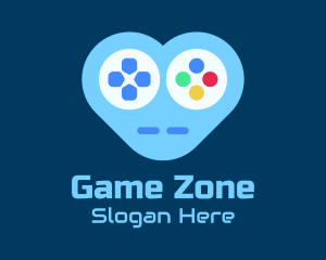 Heart Game Controller  logo design