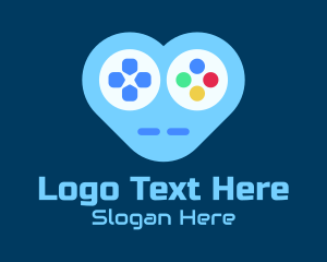 Buttons - Heart Game Controller logo design