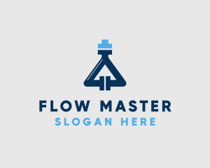 Plumbing Pipe Flask logo design