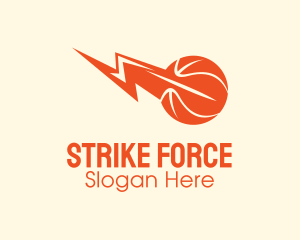 Strike - Basketball Lightning Strike logo design