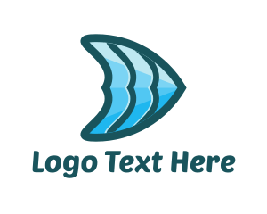 Marine - Blue Fish Fin logo design