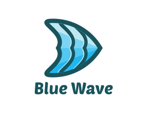 Blue Fish Fin logo design