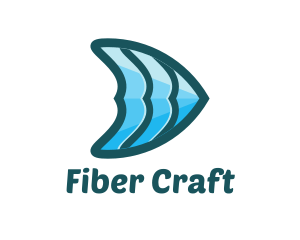 Fiberglass - Blue Fish Fin logo design