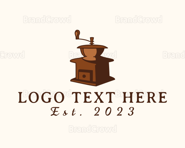 Antique Coffee Grinder Logo