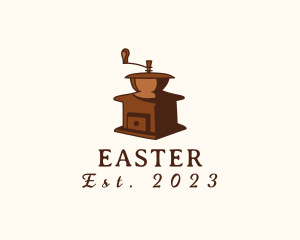 Rustic - Antique Coffee Grinder logo design