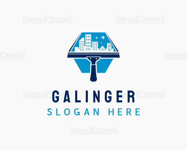 Building Squeegee Cleaner Logo