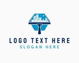 Cleaner - Building Squeegee Cleaner logo design