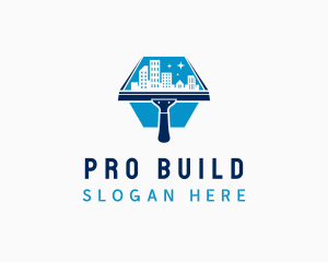 Building Squeegee Cleaner logo design