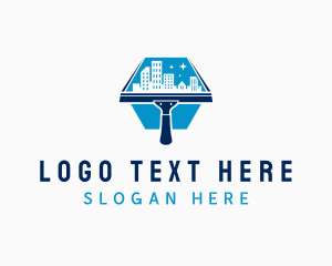 Disinfectant - Building Squeegee Cleaner logo design