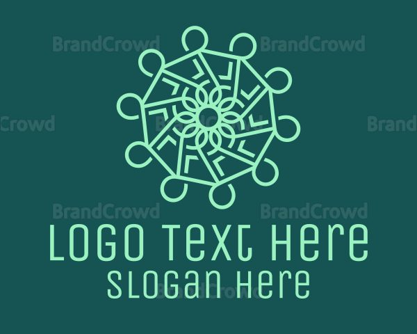 Ornamental Flower Circle Logo