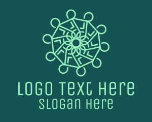 Plant - Ornamental Flower Circle logo design