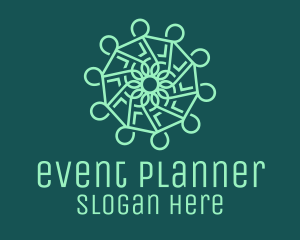 Vegan - Ornamental Flower Circle logo design