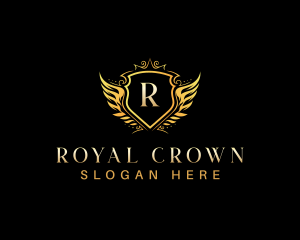 Shield Crown Crest logo design