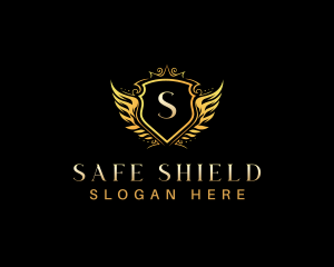 Shield Crown Crest logo design