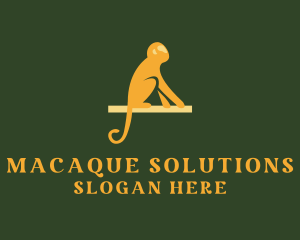 Macaque - Wild Orange Monkey logo design