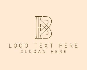 Minimalist Business Letter B logo design