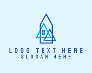 Leasing - Blue Roof Real Estate logo design