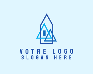 Blue Roof Real Estate Logo