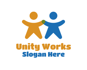 Cooperation - People Holding Hands logo design