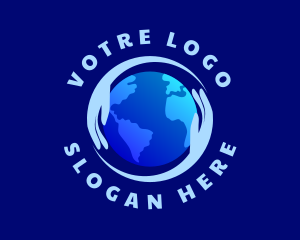 Globe Hands Support Logo