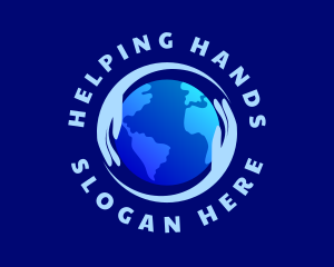 Support - Globe Hands Support logo design
