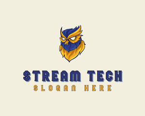 Streamer - Owl Bird Streamer logo design