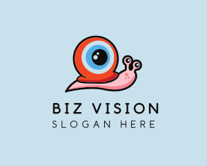 Snail Eyeball Shell logo design