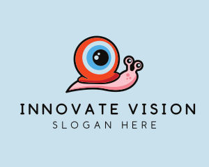 Snail Eyeball Shell logo design