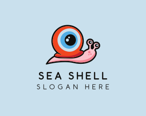 Shell - Snail Eyeball Shell logo design