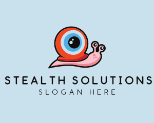 Spy - Snail Eyeball Shell logo design