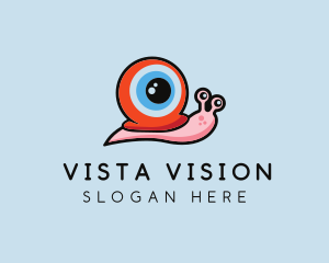 View - Snail Eyeball Shell logo design