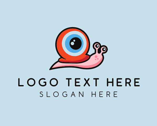 Eyeball - Snail Eyeball Shell logo design