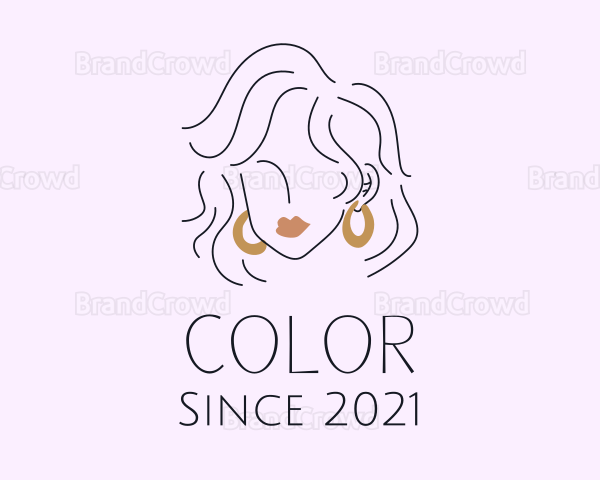 Woman Hoop Earrings Logo