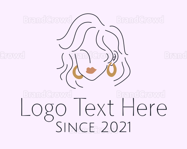 Woman Hoop Earrings Logo