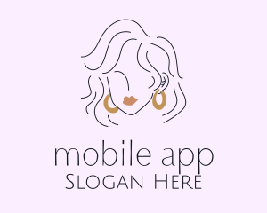 Woman Hoop Earrings  Logo