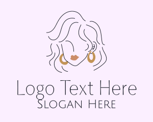 Woman Hoop Earrings  Logo