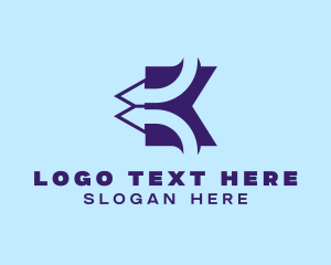 Logistic - Arrow Logistic Letter K logo design