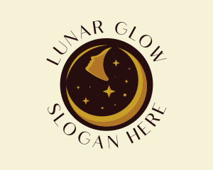 Lunar Lady Face logo design