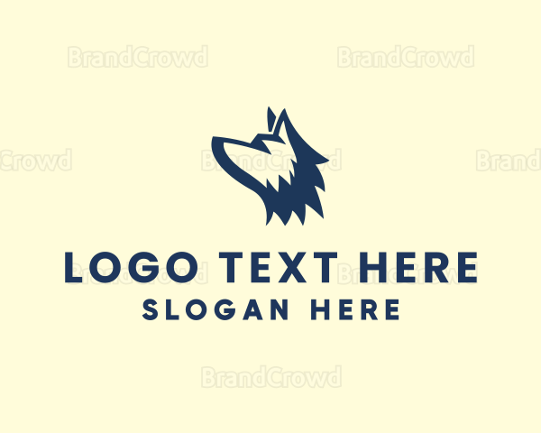 Minimalist Canine Wolf Logo