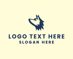 Sports Team - Minimalist Canine Wolf logo design