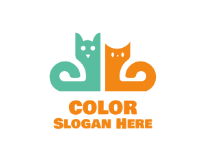 Curves - Cats Feline Vet logo design