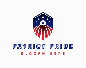 Stars And Stripes - Stars and Stripes House Shield logo design