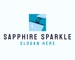 Sparkling Squeegee Cleaning  logo design