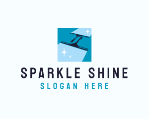 Sparkling Squeegee Cleaning  logo design